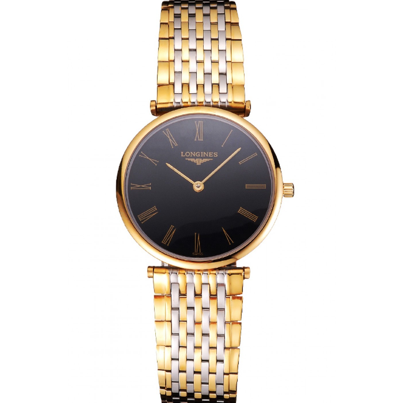 MiroTime Longines La Grande Classique Two Tone Band Black Dial Homme 622097