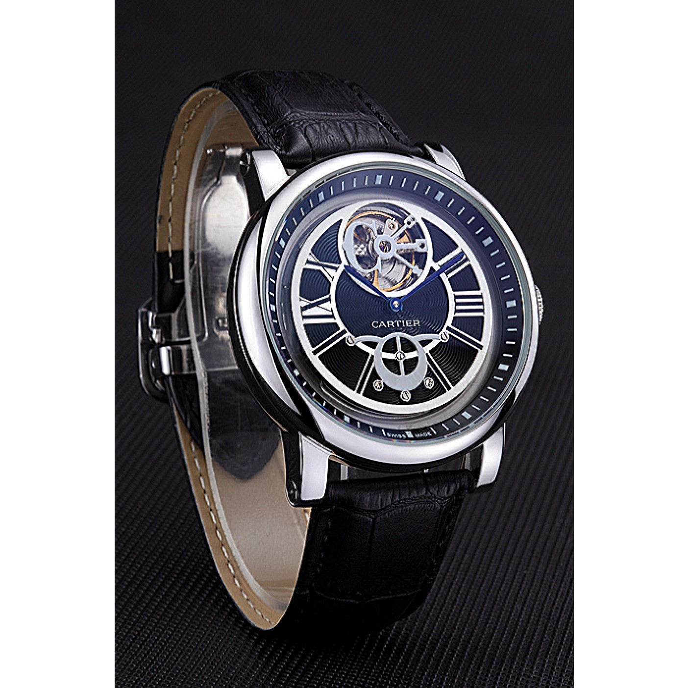 MiroTime Cartier Rotonde Flying Tourbillon Black Dial 621946
