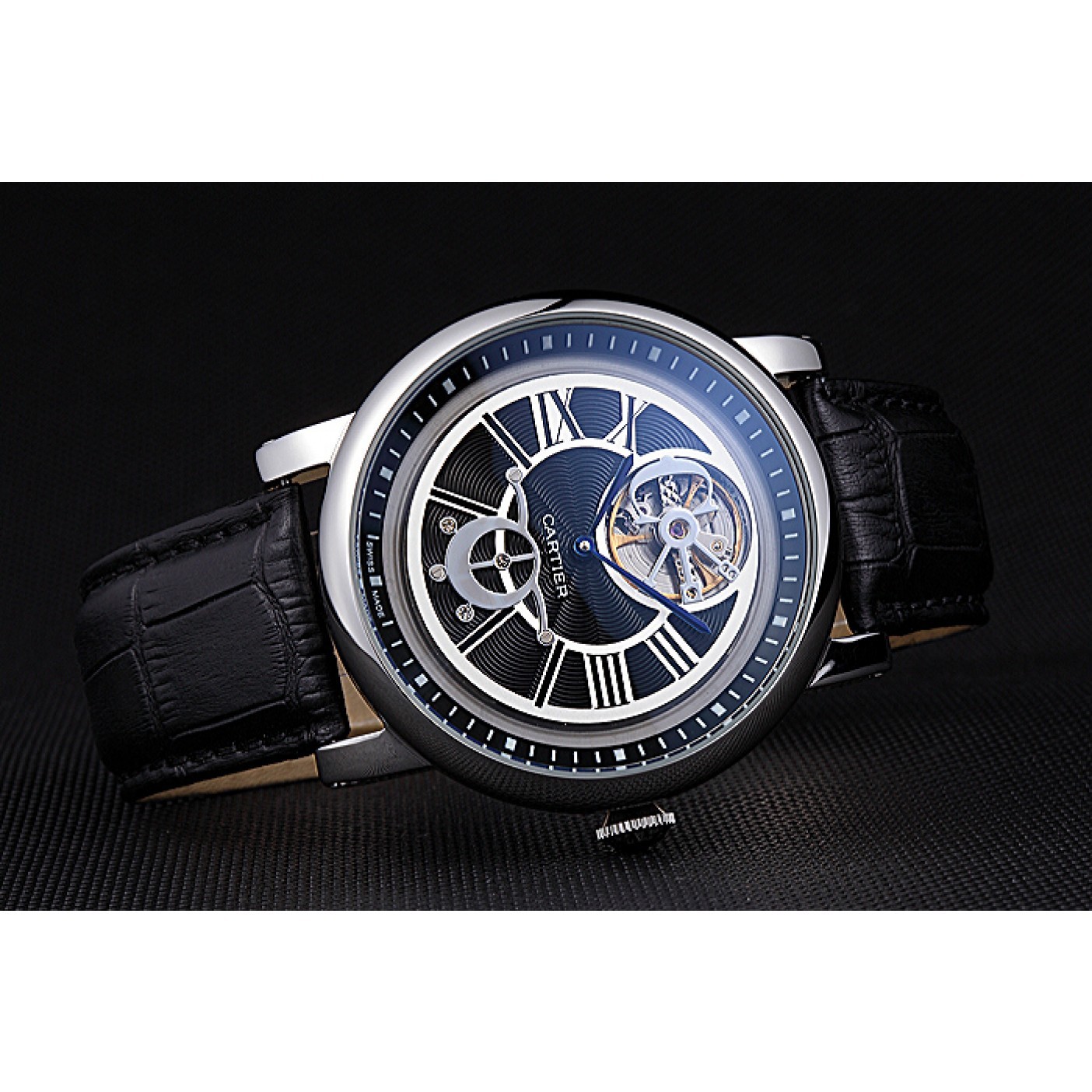 MiroTime Cartier Rotonde Flying Tourbillon Black Dial 621946