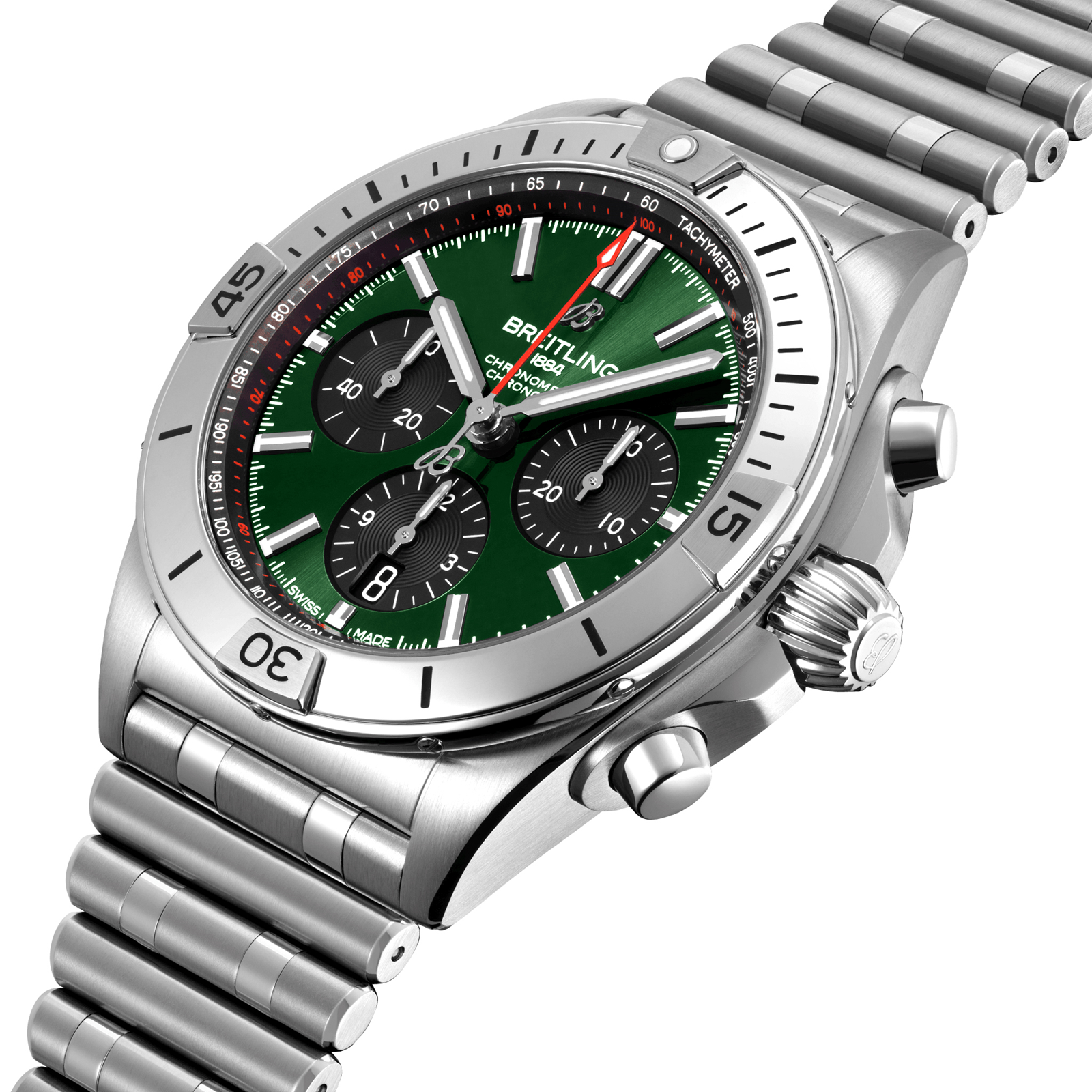 MiroTime Swiss Breitling Chronomat 42mm Mens Watch AB01343A1L1A1