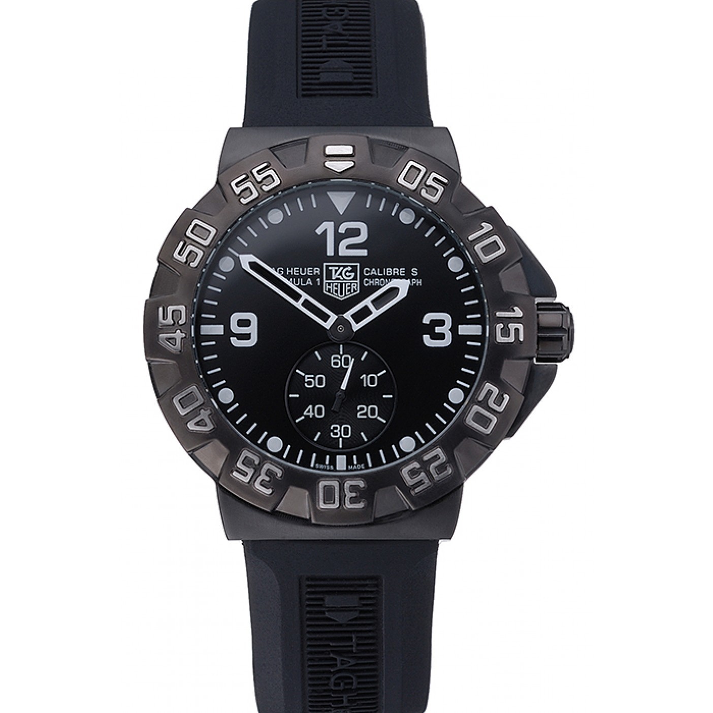 MiroTime Tag Heuer Formula One Grande Date Black Dial Rubber Bracelet 622275