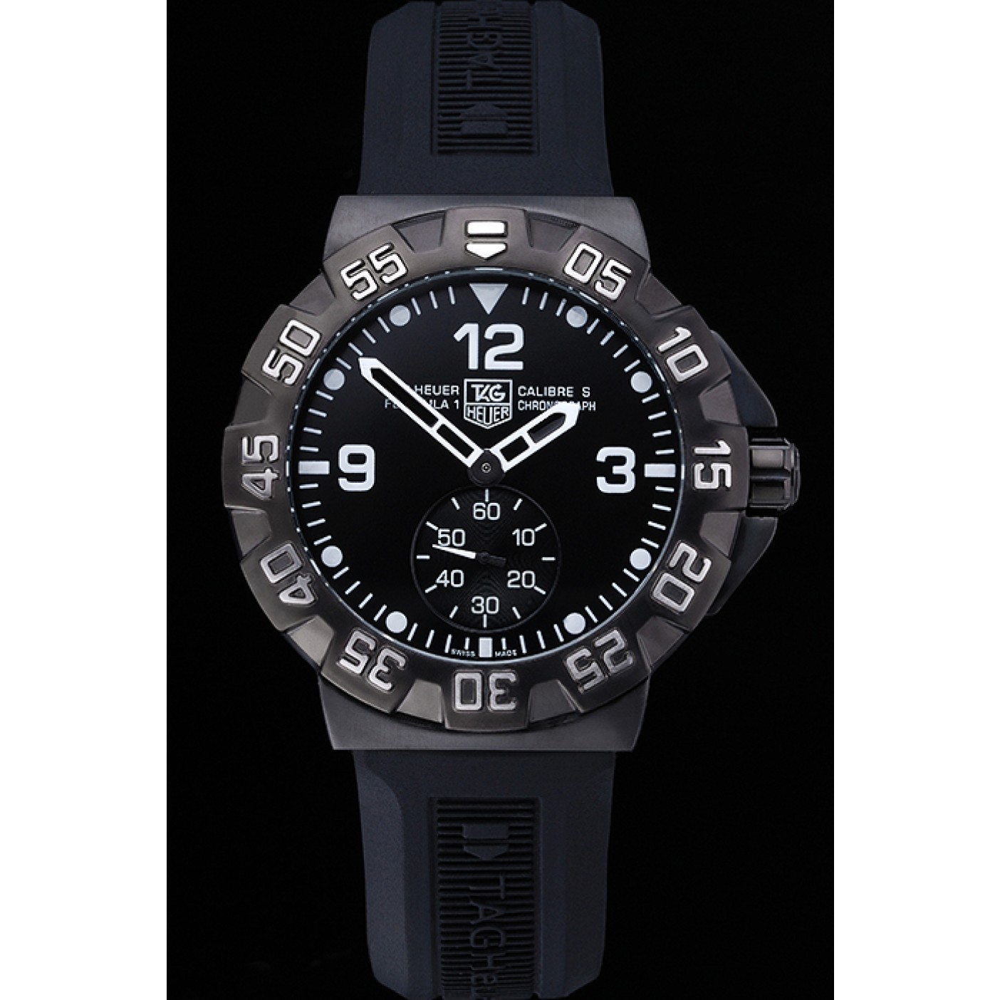 MiroTime Tag Heuer Formula One Grande Date Black Dial Rubber Bracelet 622275