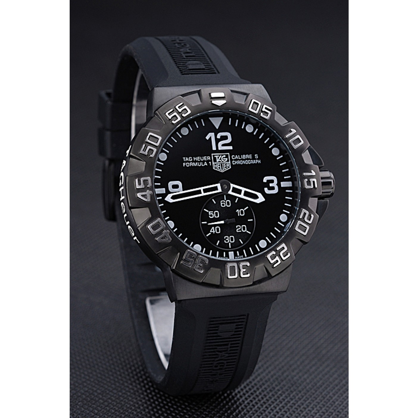 MiroTime Tag Heuer Formula One Grande Date Black Dial Rubber Bracelet 622275