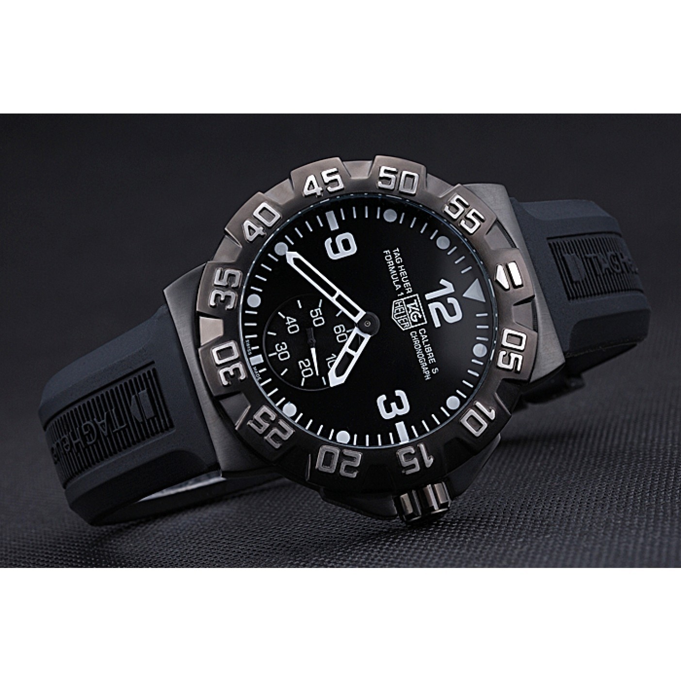 MiroTime Tag Heuer Formula One Grande Date Black Dial Rubber Bracelet 622275