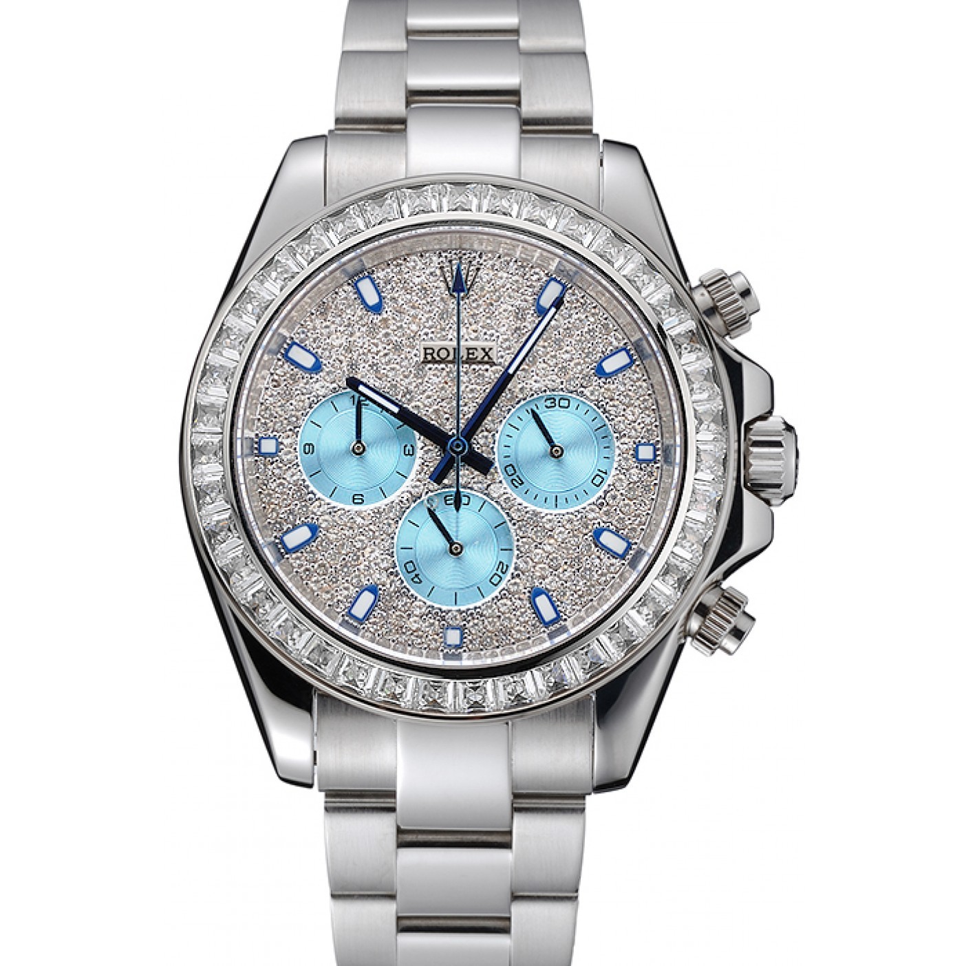 MiroTime Rolex Cosmograph Daytona Diamond Dial Stainless Steel Case And Bracelet 1454251