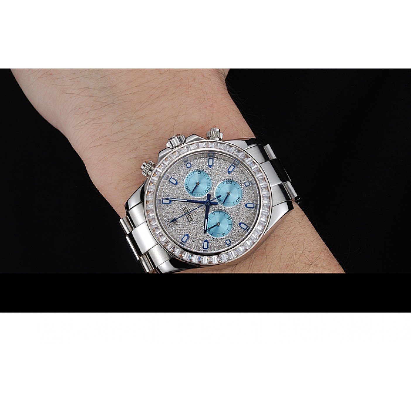 MiroTime Rolex Cosmograph Daytona Diamond Dial Stainless Steel Case And Bracelet 1454251