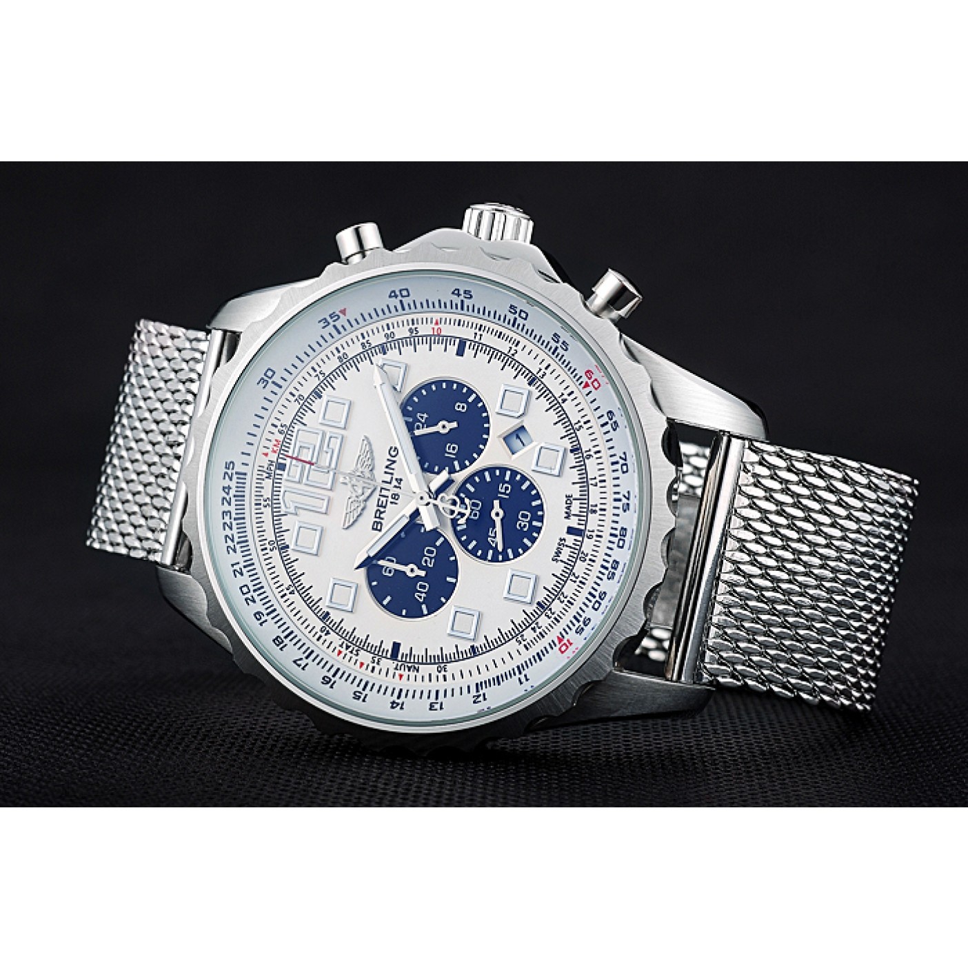 MiroTime Breitling Navitimer Stainless Steel Strap Beige Dial