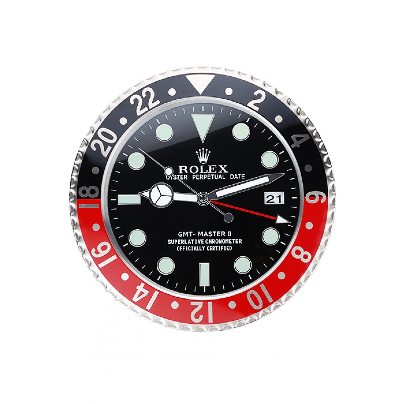 MiroTime Rolex GMT Master II Wall Clock Black-Red 622478