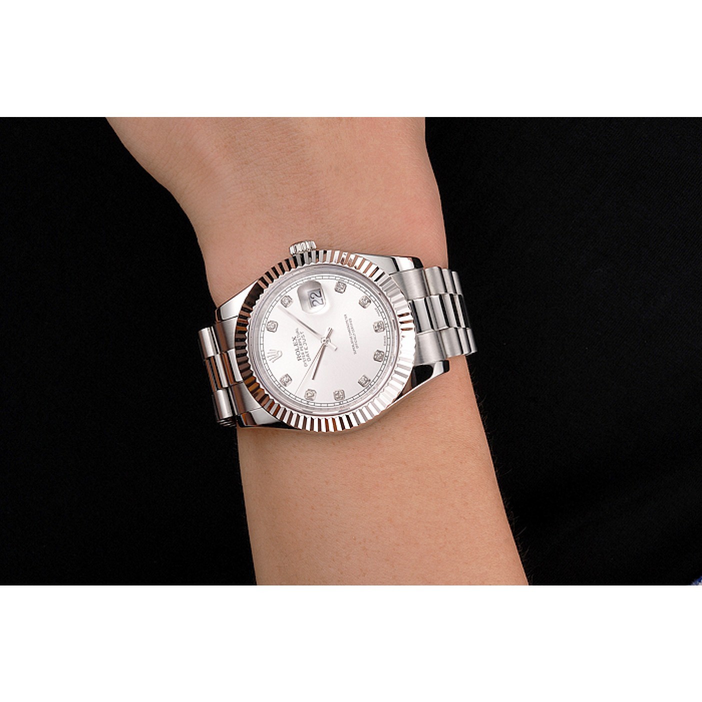 MiroTime Swiss Rolex Datejust Silver Dial Stainless Steel Case And Bracelet