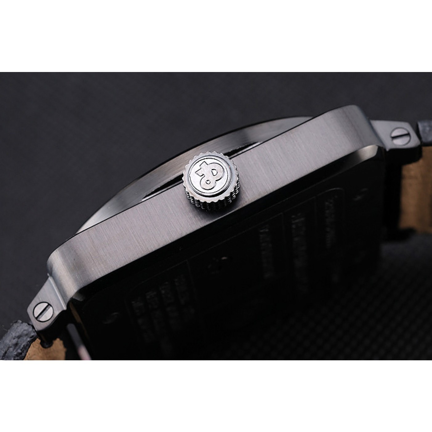 MiroTime Bell and Ross BR 01-92 Black Dial Black Case Black Leather Strap