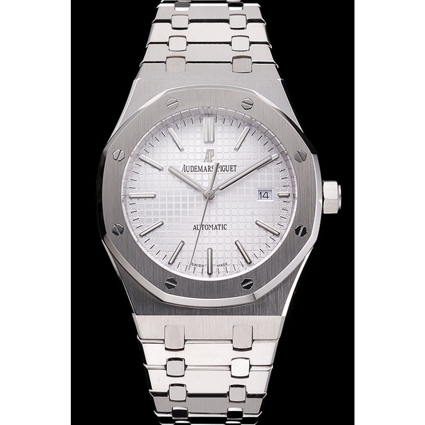 MiroTime Swiss Audemars Piguet Royal Oak White Dial Stainless Steel Case And Bracelet