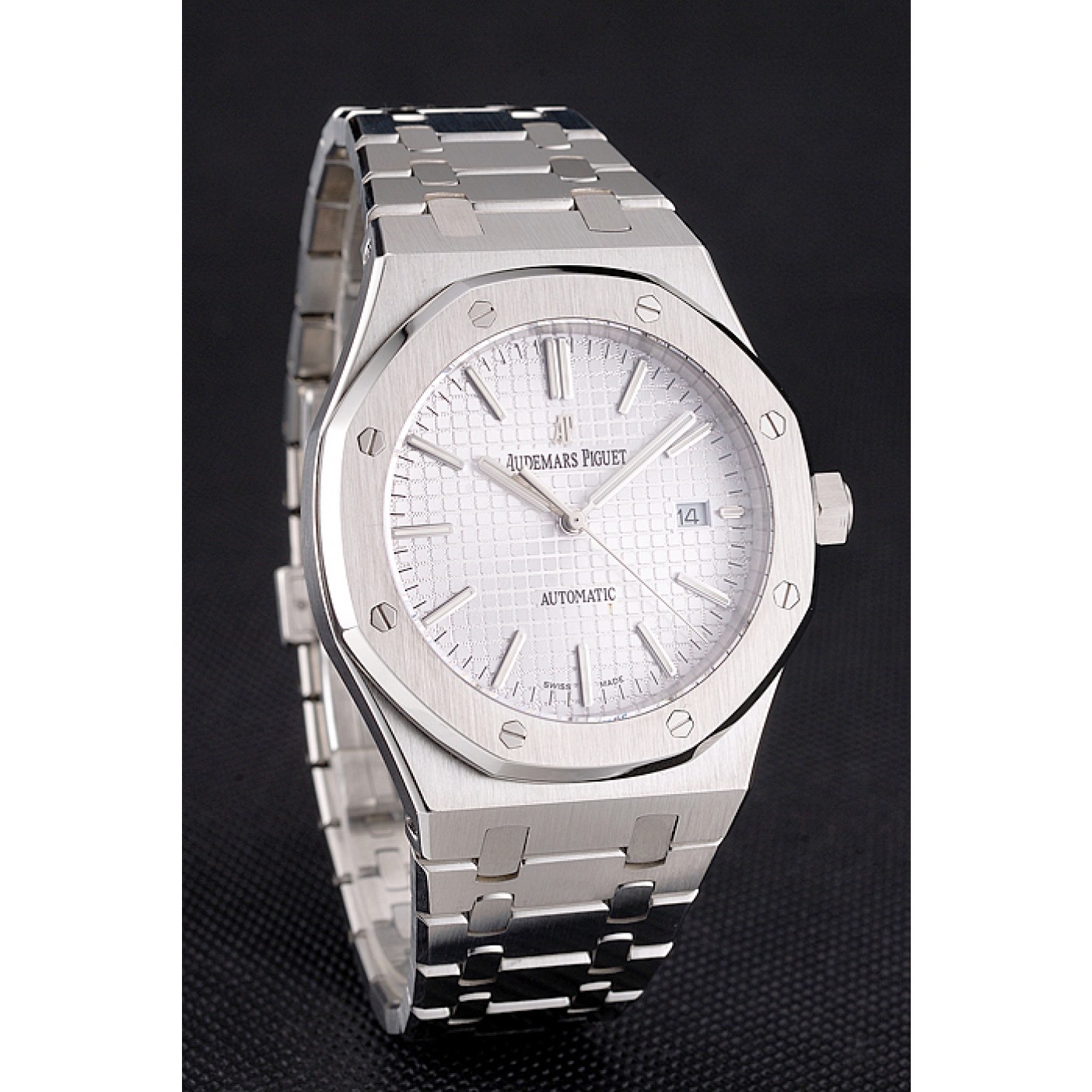MiroTime Swiss Audemars Piguet Royal Oak White Dial Stainless Steel Case And Bracelet