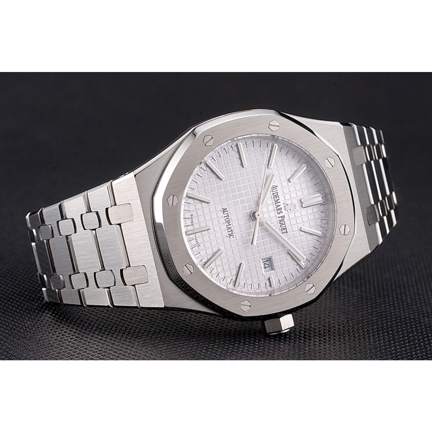MiroTime Swiss Audemars Piguet Royal Oak White Dial Stainless Steel Case And Bracelet