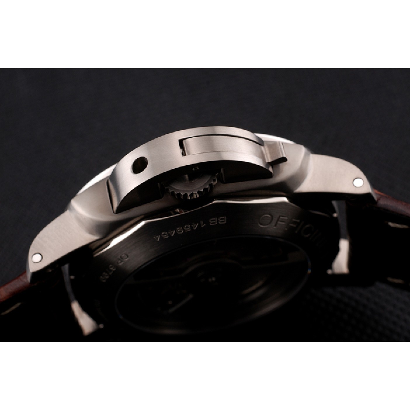 MiroTime Swiss Panerai Luminor Marina 1950 3 Days Brown Dial Stainless Steel Case Brown Leather Strap