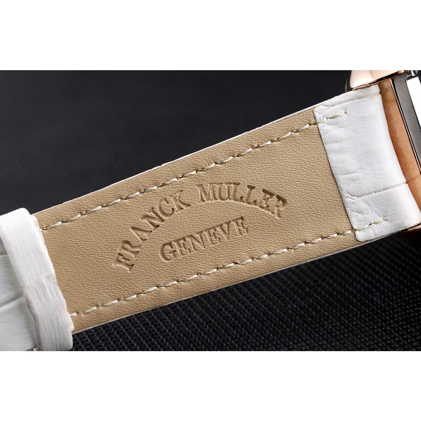 MiroTime Franck Muller Casablanca White Croco Leather Strap White Dial 80283