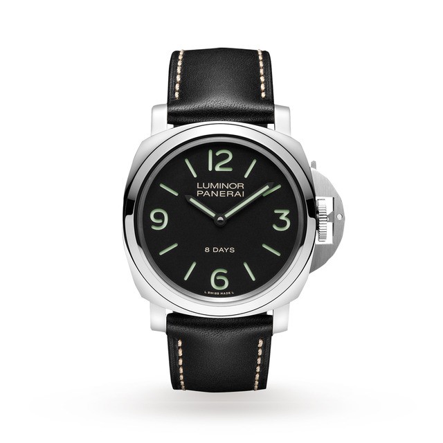 MiroTime Swiss Panerai Luminor Base 8 Days 44mm Mens Watch PAM00560
