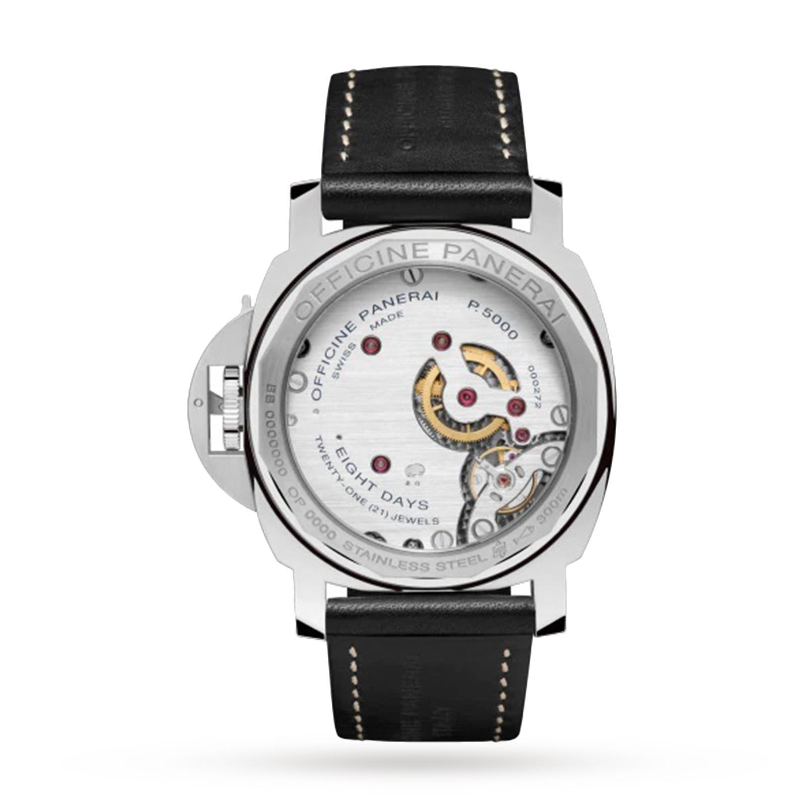 MiroTime Swiss Panerai Luminor Base 8 Days 44mm Mens Watch PAM00560