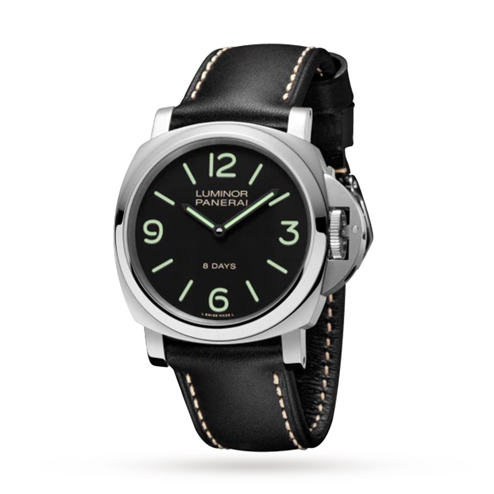 MiroTime Swiss Panerai Luminor Base 8 Days 44mm Mens Watch PAM00560