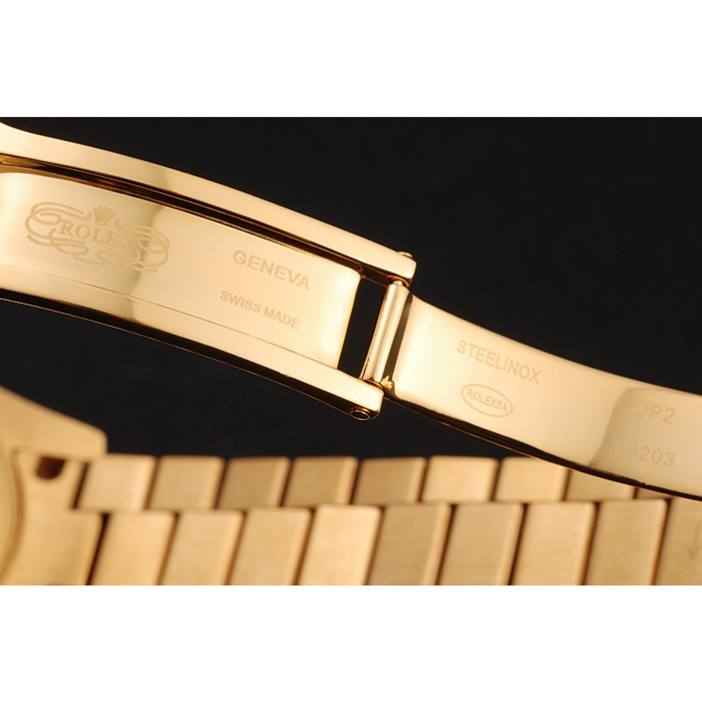 MiroTime Swiss Rolex Day Date Yellow Gold Full Diamond Pave