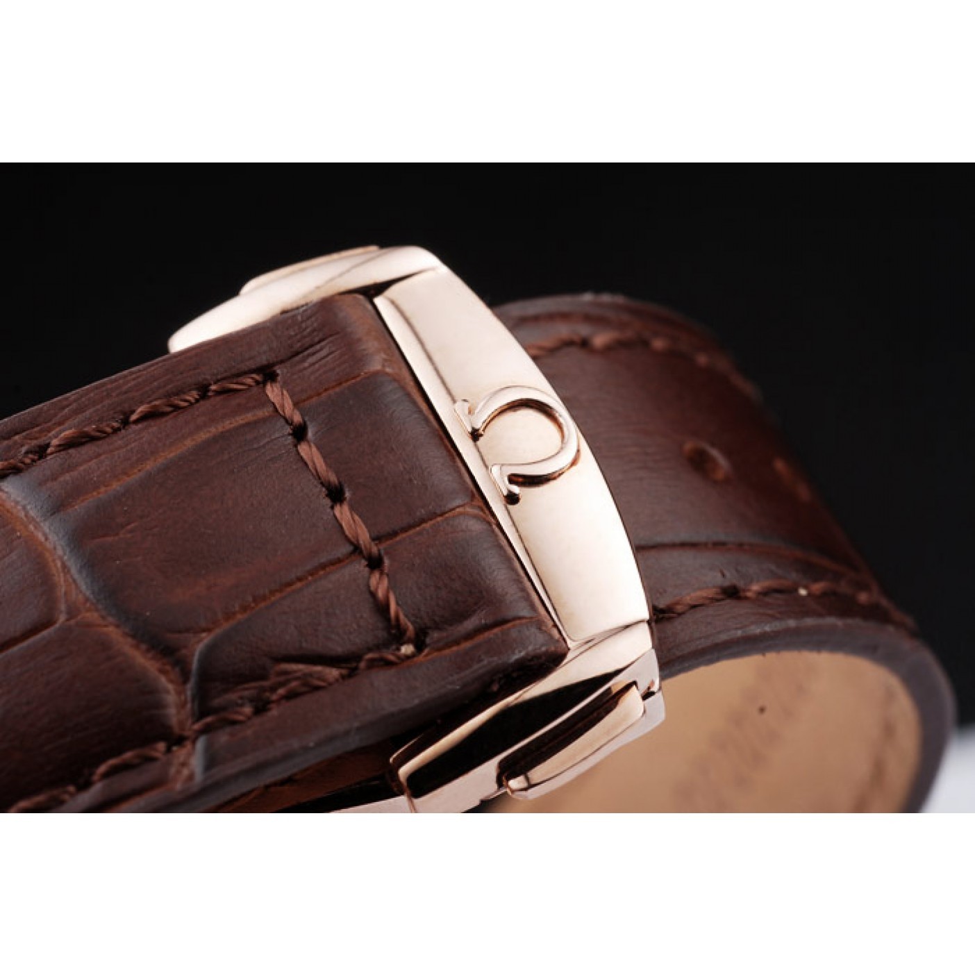 MiroTime Omega Swiss Seamaster Railmaster Brown Strap Brown Striped Dial