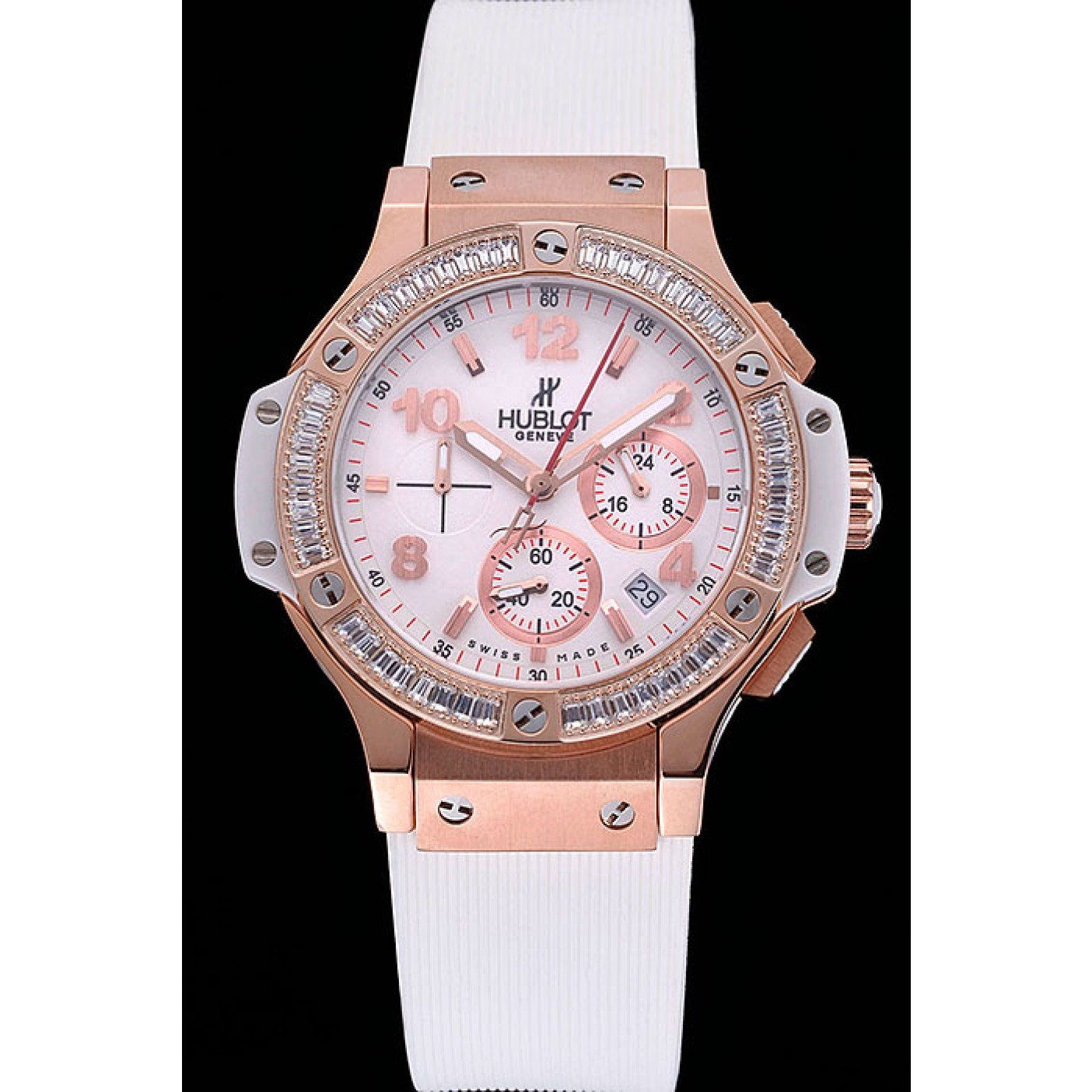 MiroTime Hublot Big Bang Tutti Frutti White Strap Gold Dial