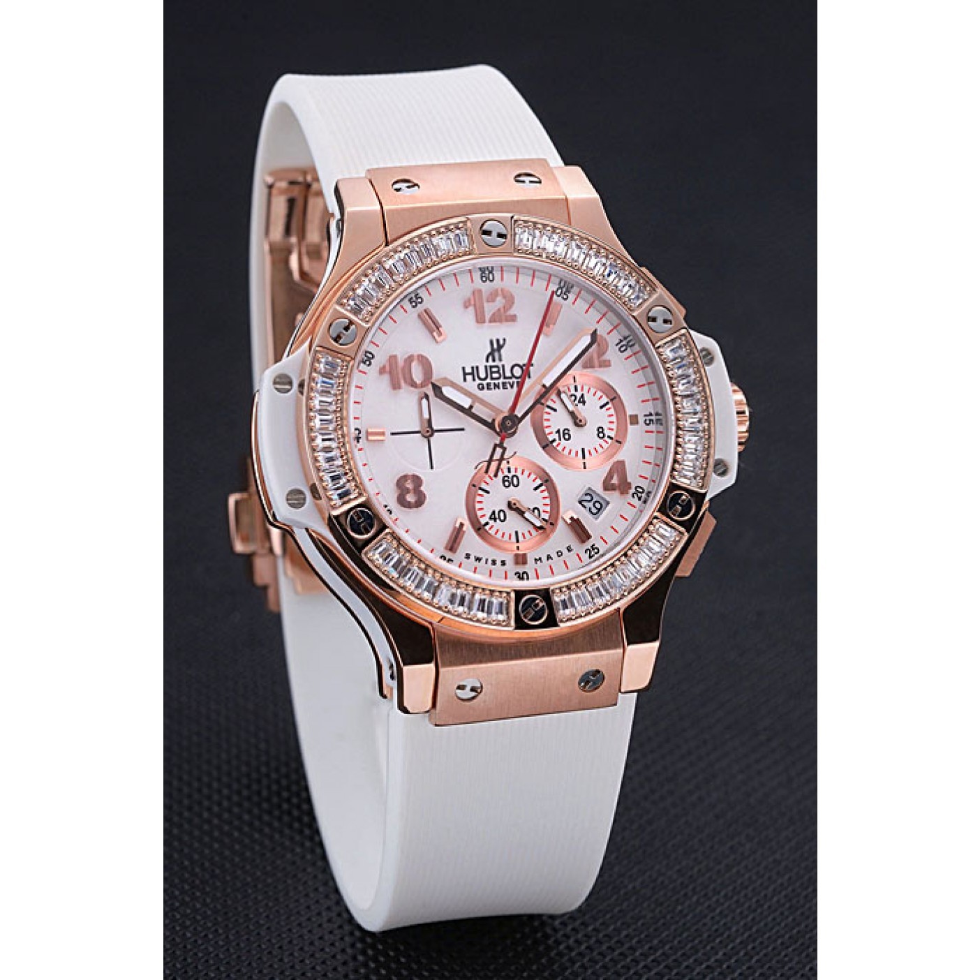 MiroTime Hublot Big Bang Tutti Frutti White Strap Gold Dial