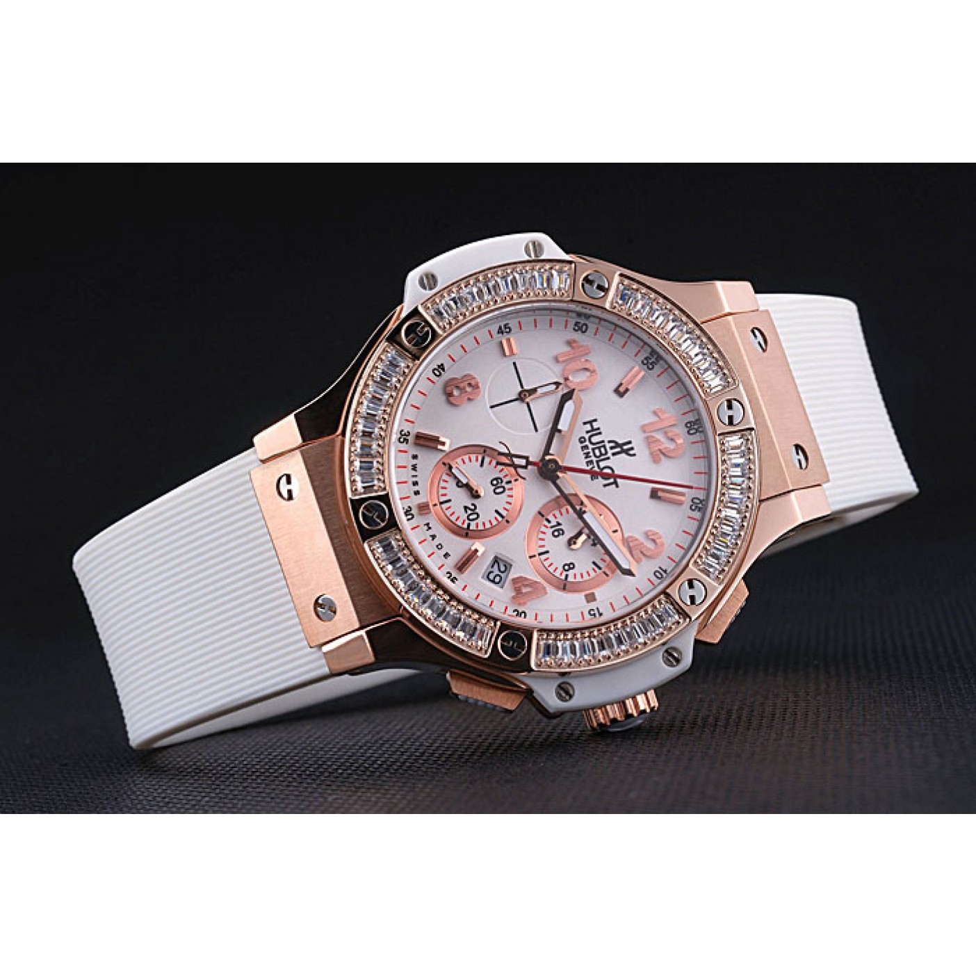 MiroTime Hublot Big Bang Tutti Frutti White Strap Gold Dial