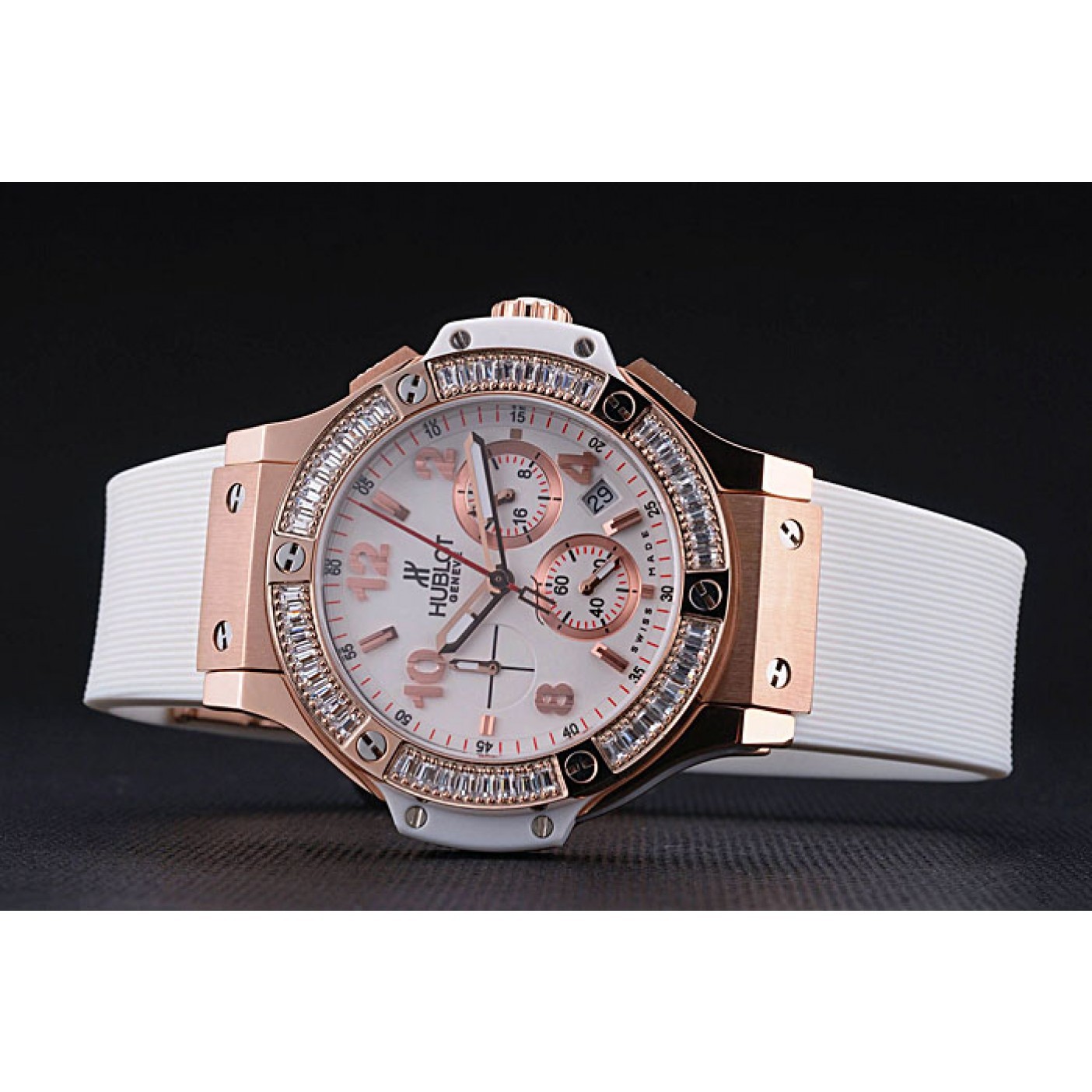 MiroTime Hublot Big Bang Tutti Frutti White Strap Gold Dial