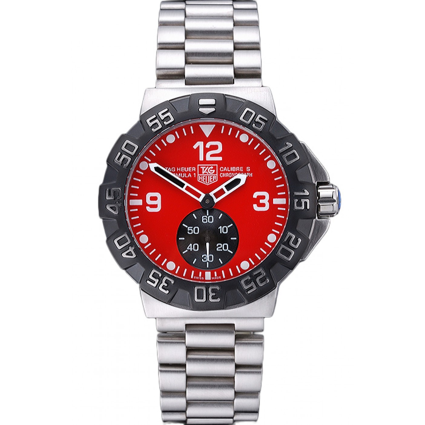 MiroTime Tag Heuer Formula One Grande Date Red Dial Stainless Steel Bracelet 622286