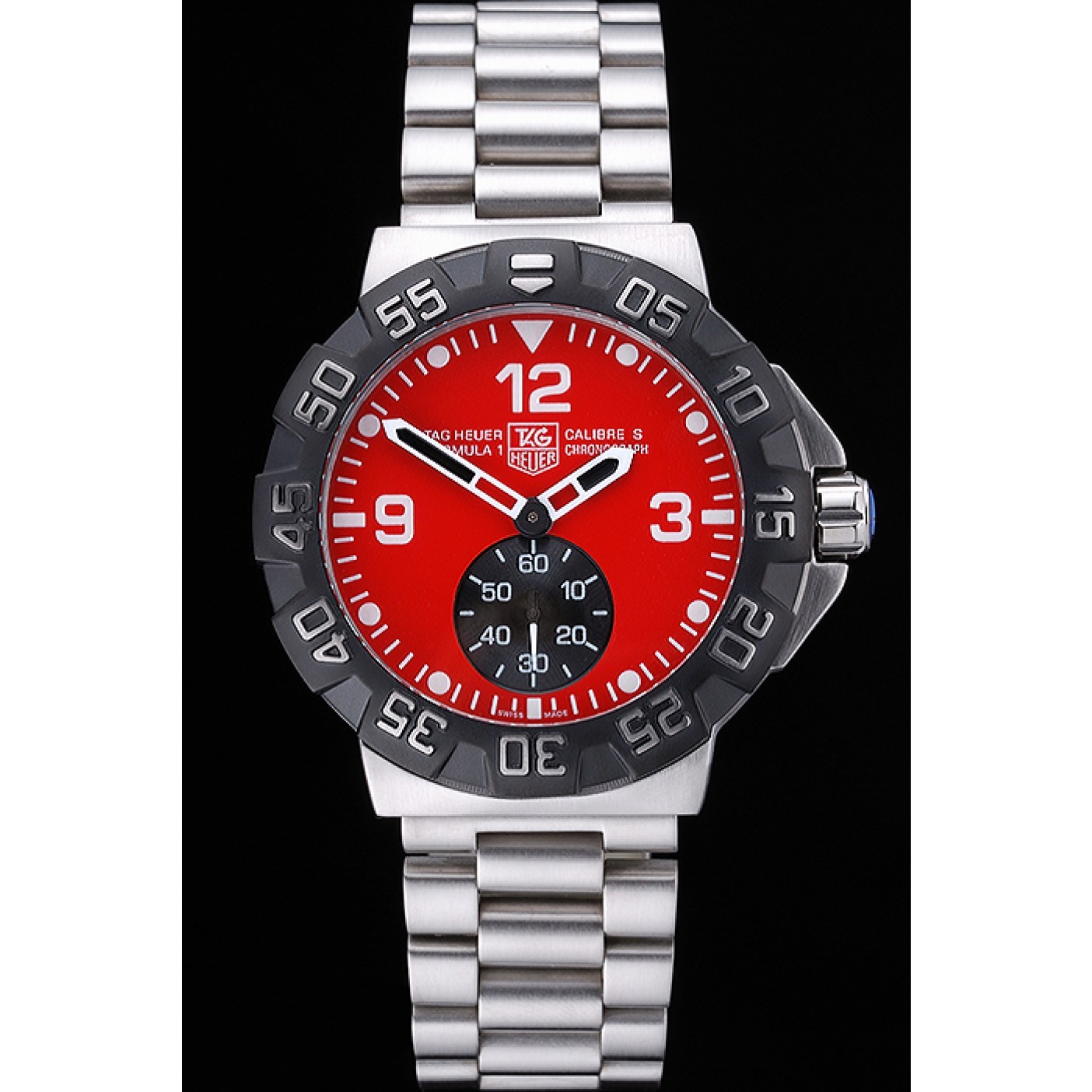 MiroTime Tag Heuer Formula One Grande Date Red Dial Stainless Steel Bracelet 622286