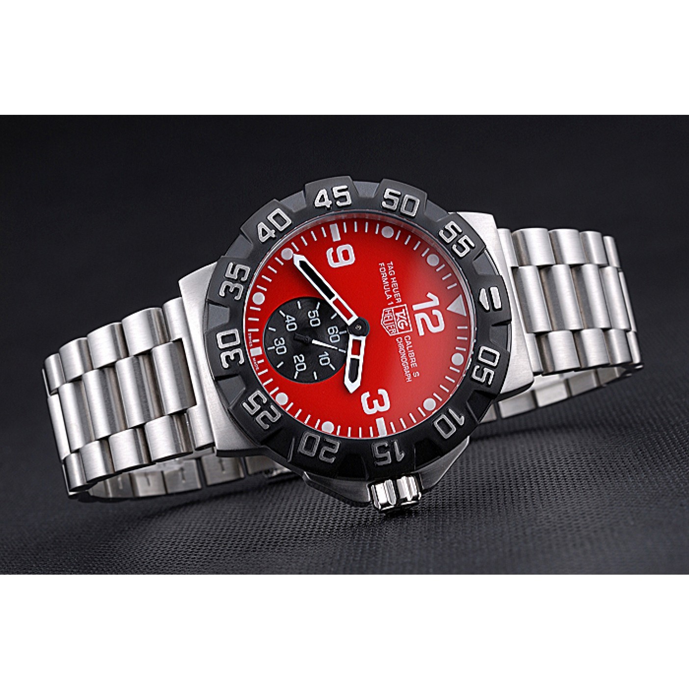MiroTime Tag Heuer Formula One Grande Date Red Dial Stainless Steel Bracelet 622286