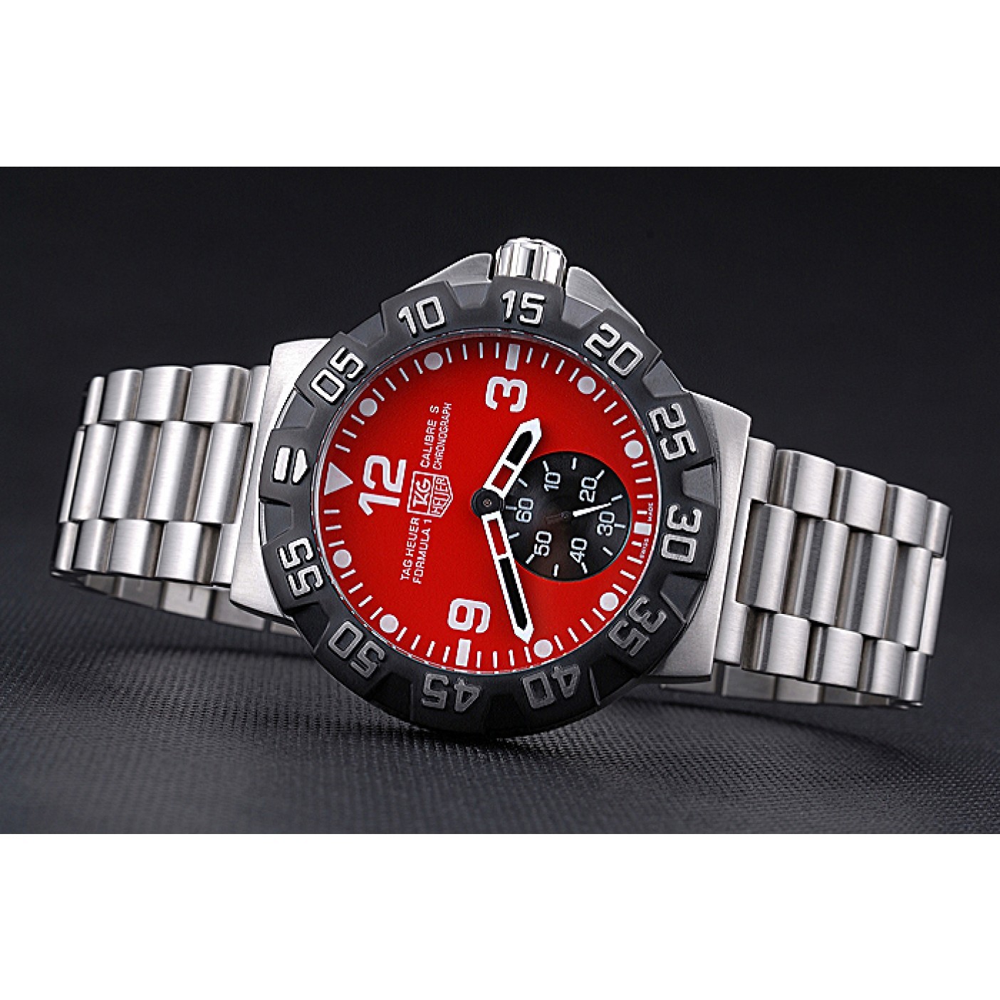 MiroTime Tag Heuer Formula One Grande Date Red Dial Stainless Steel Bracelet 622286
