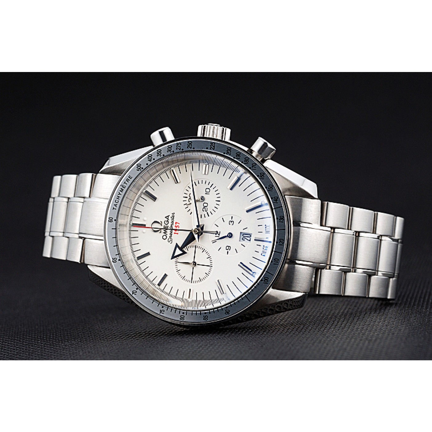 MiroTime Omega Speedmaster Limited Edition 1957 White Dial Stainless Steel Bracelet 622522