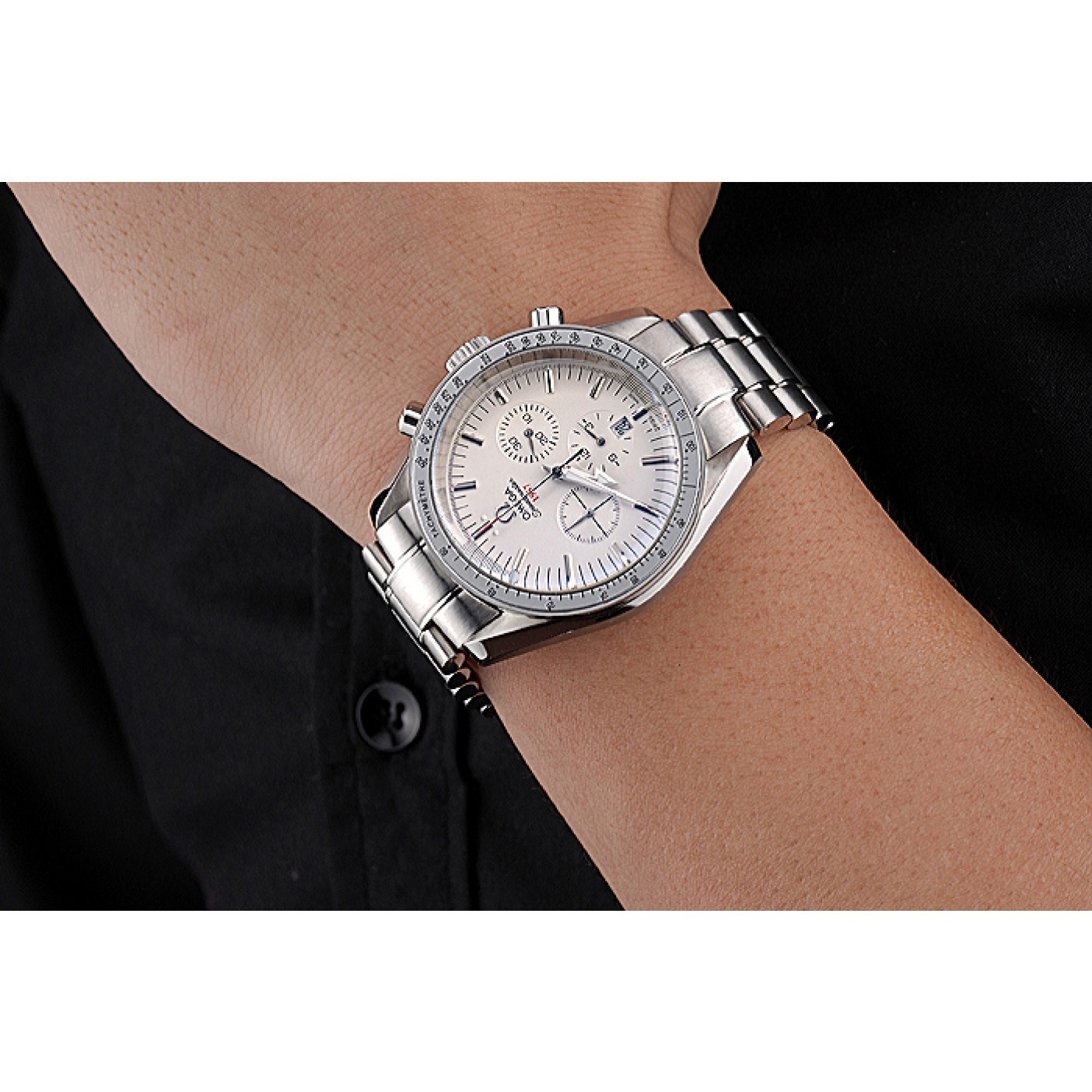 MiroTime Omega Speedmaster Limited Edition 1957 White Dial Stainless Steel Bracelet 622522