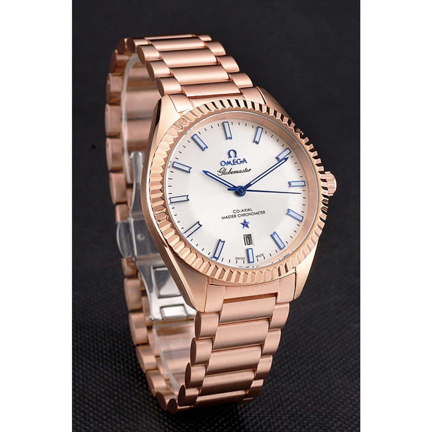 MiroTime Omega Globemaster White Dial Rose Gold Case And Bracelet
