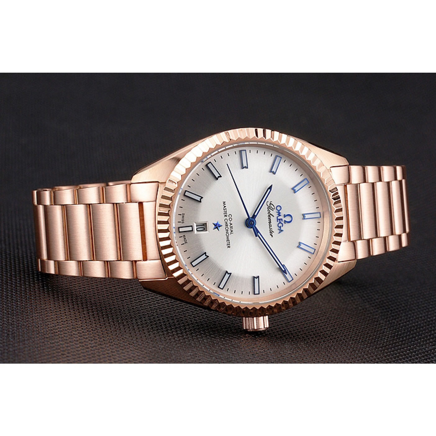 MiroTime Omega Globemaster White Dial Rose Gold Case And Bracelet