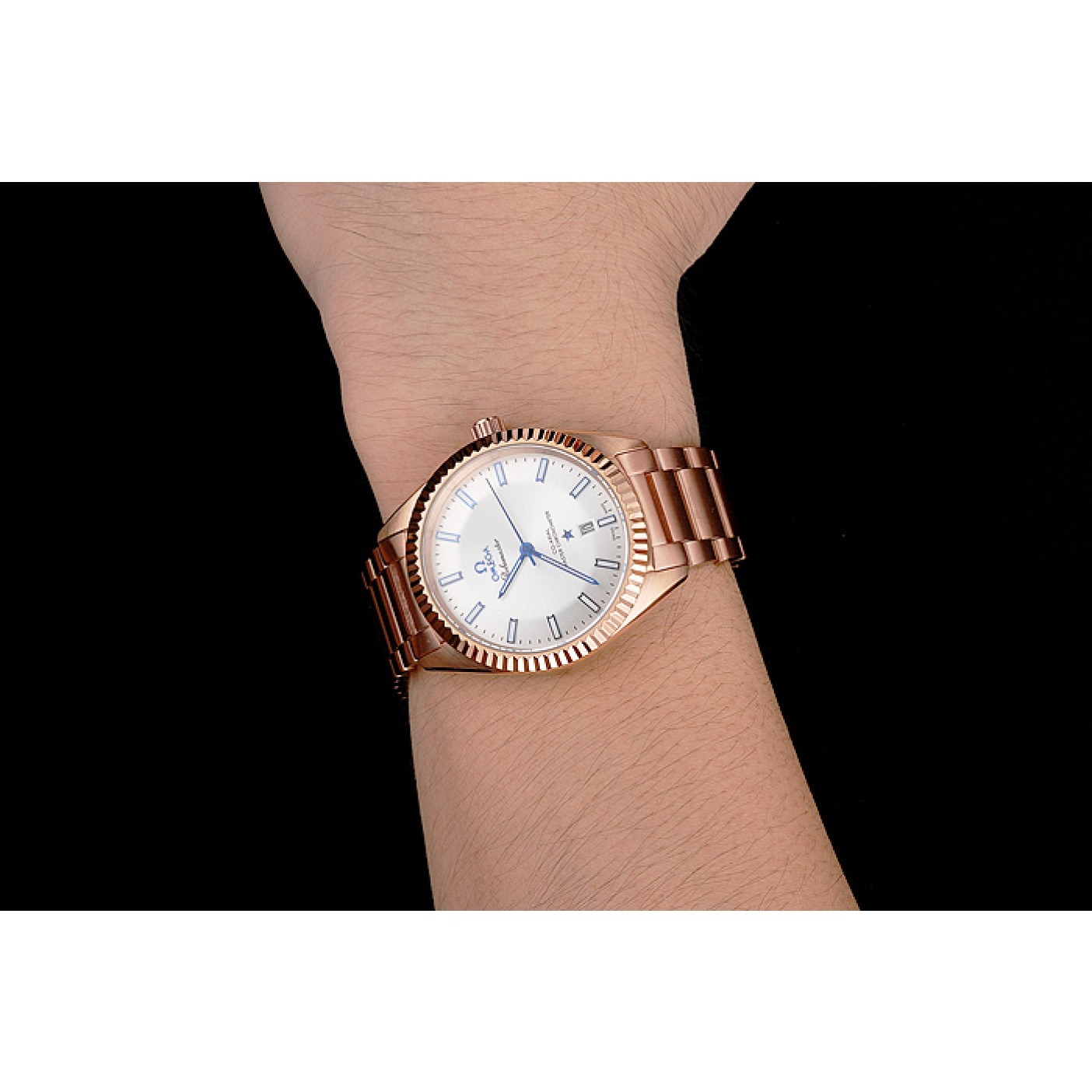 MiroTime Omega Globemaster White Dial Rose Gold Case And Bracelet