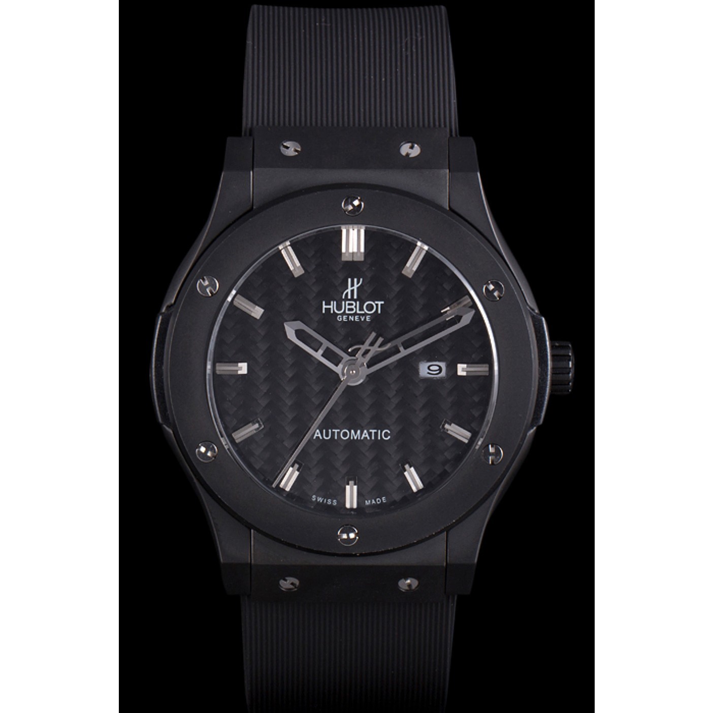 MiroTime Hublot Big Bang Black Rubber Strap Black Checkered Dial 80193