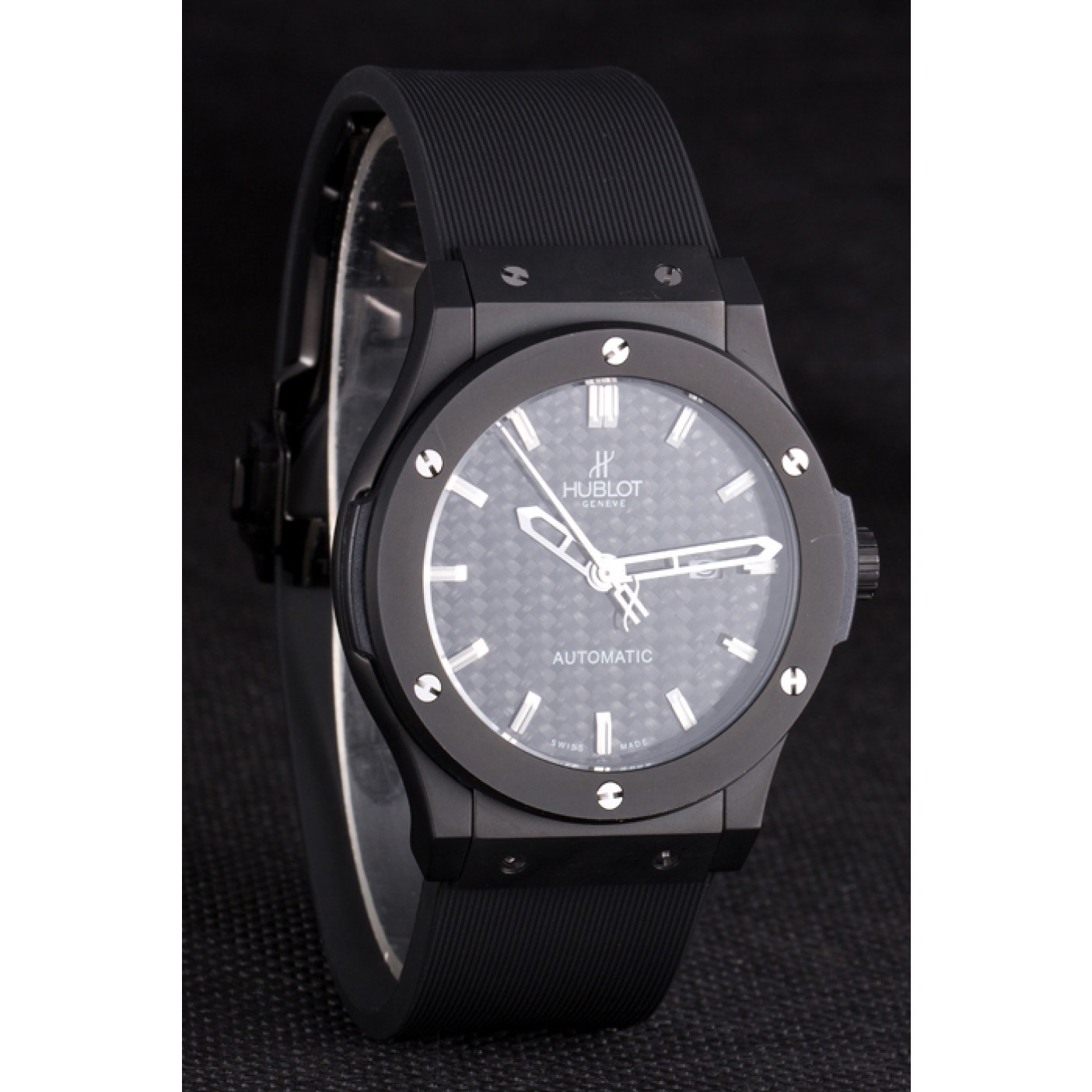 MiroTime Hublot Big Bang Black Rubber Strap Black Checkered Dial 80193