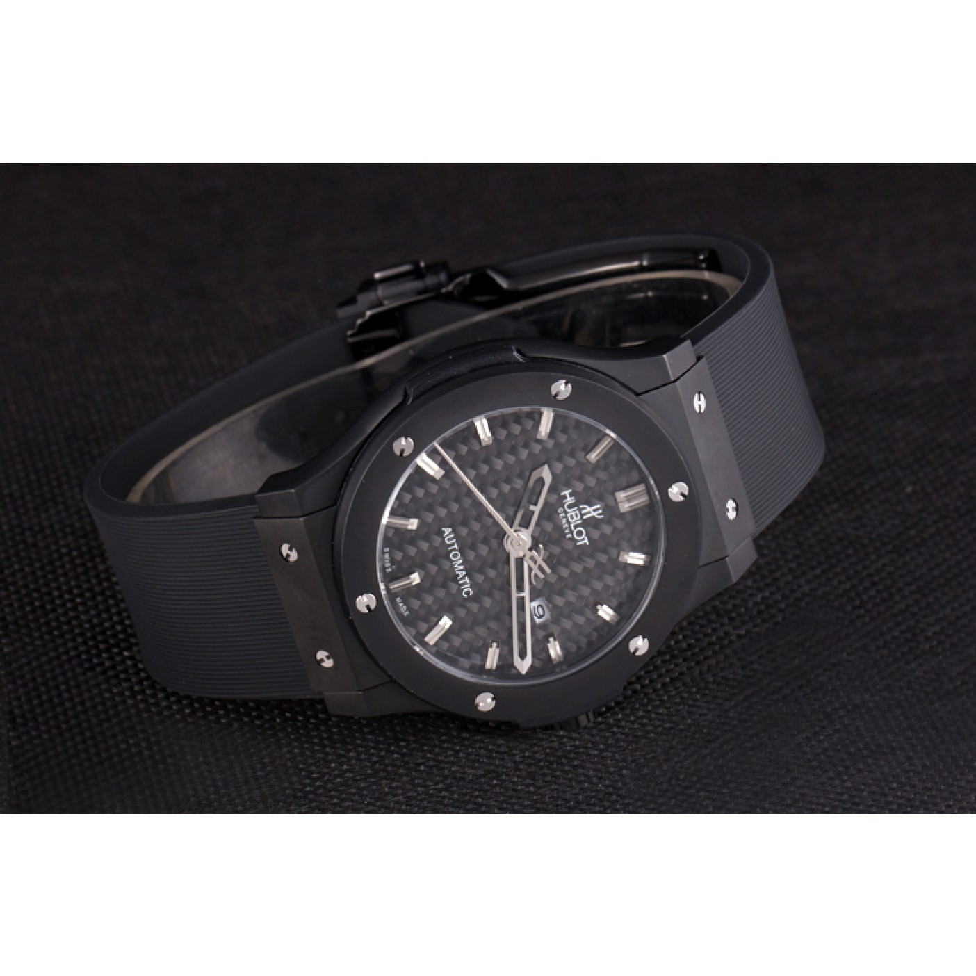 MiroTime Hublot Big Bang Black Rubber Strap Black Checkered Dial 80193
