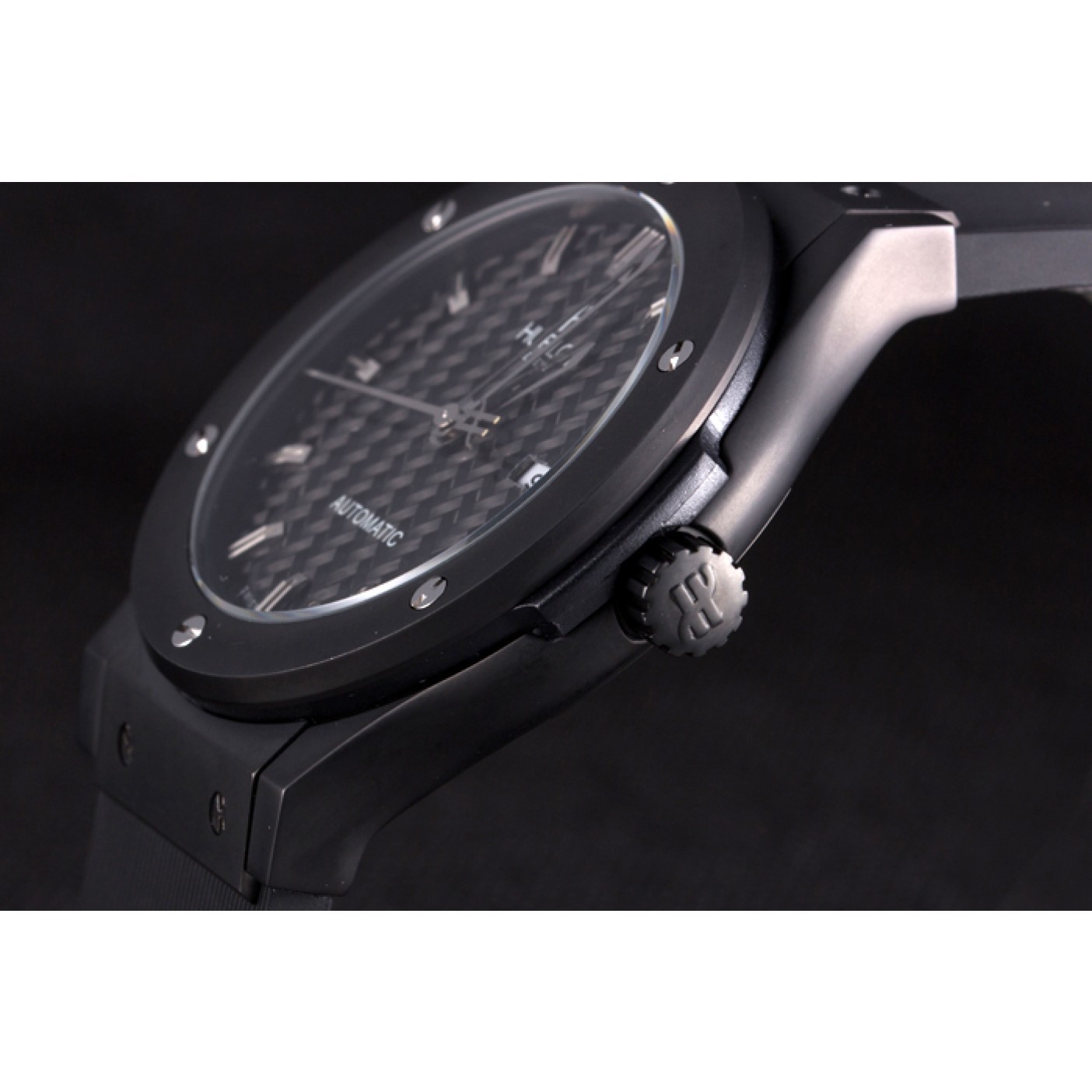 MiroTime Hublot Big Bang Black Rubber Strap Black Checkered Dial 80193