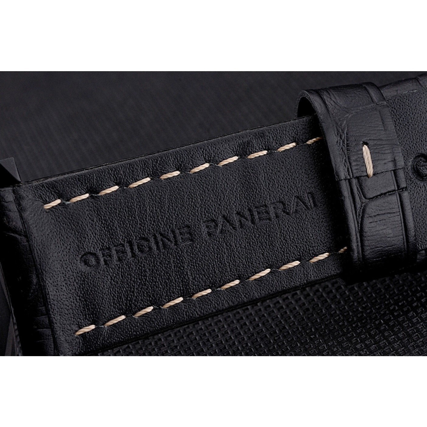 MiroTime Swiss Panerai Radiomir 1940 Chronograph Black Dial Black Ionized Case Black Leather Strap