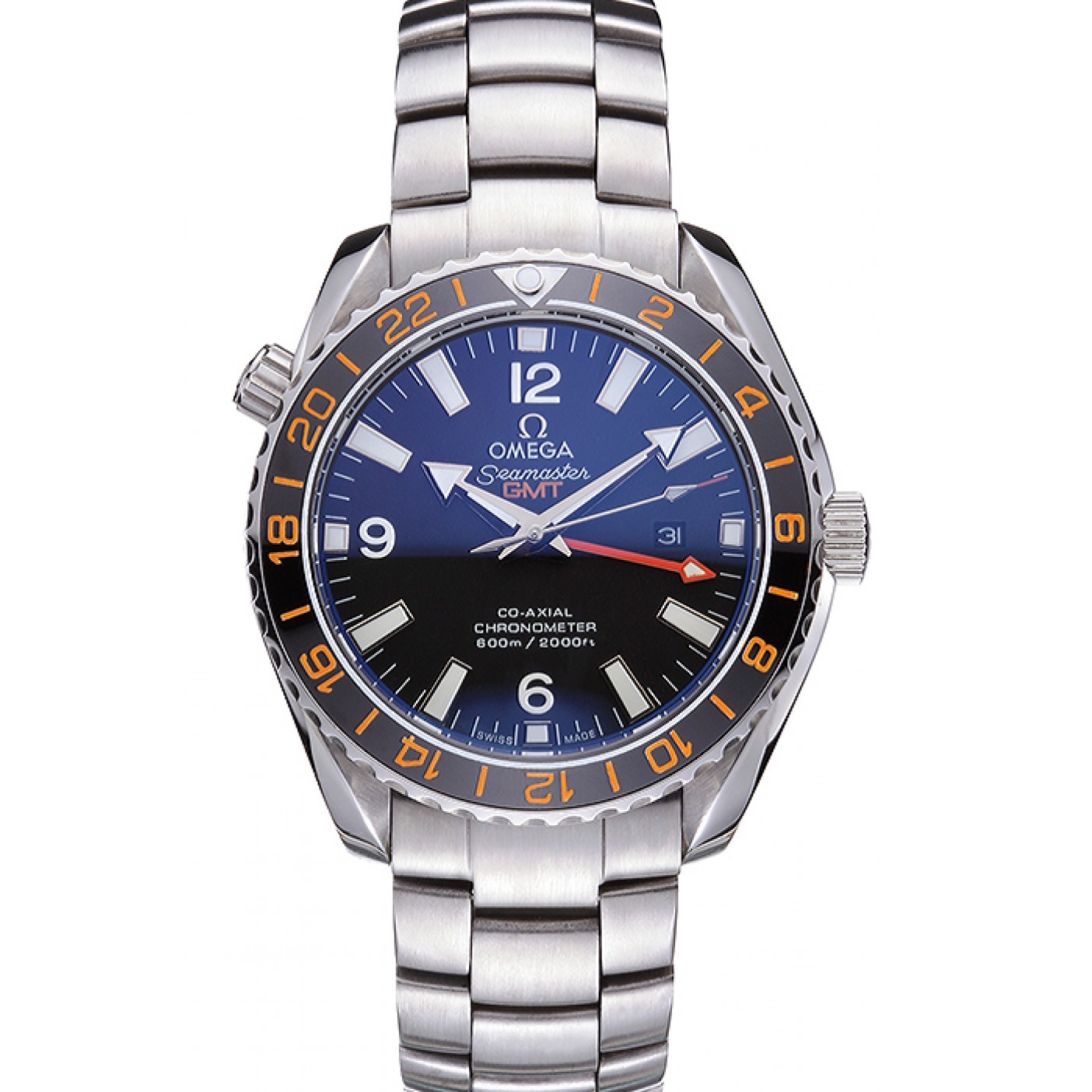 MiroTime Omega Seamaster Black Dial Stainless Steel Bracelet 622037