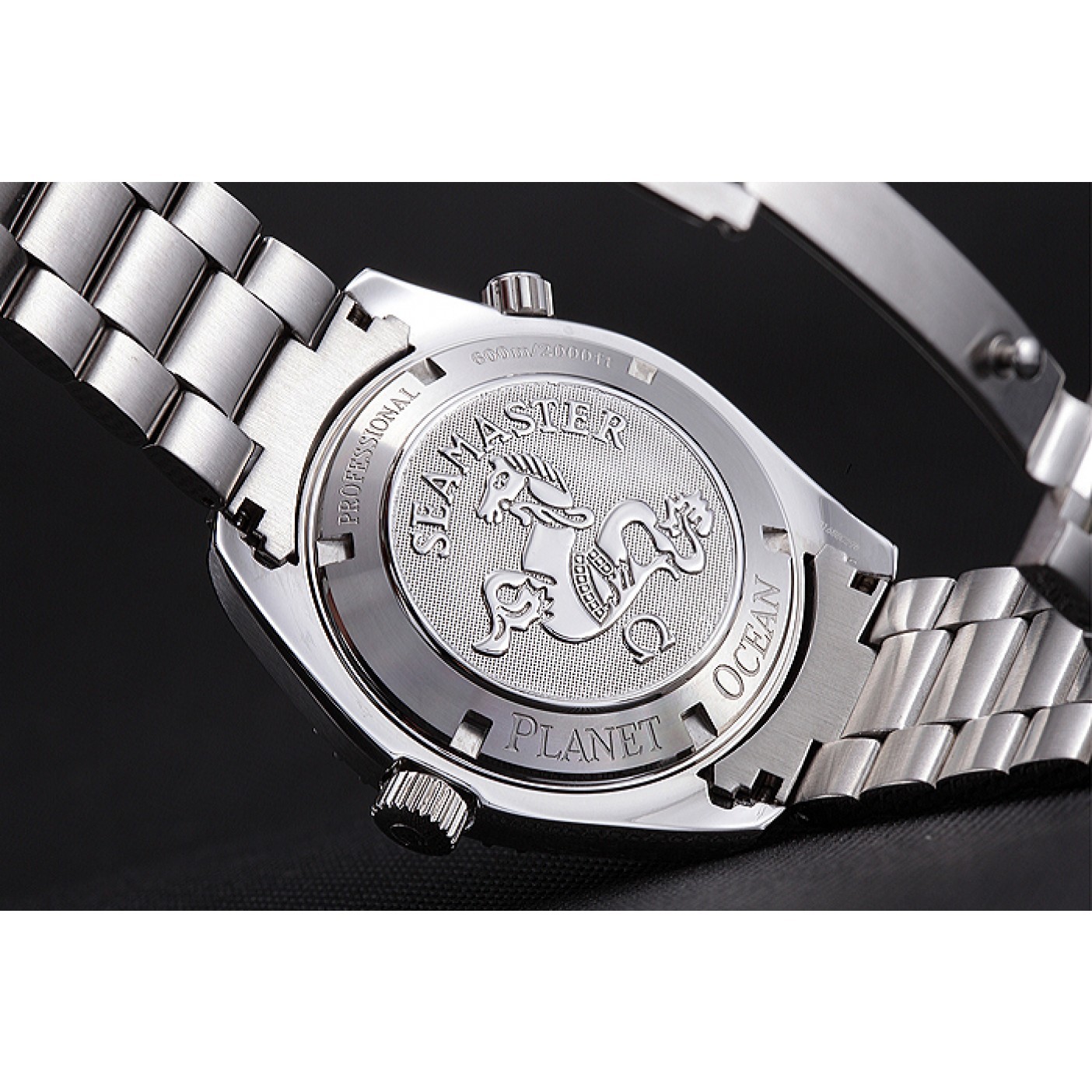 MiroTime Omega Seamaster Black Dial Stainless Steel Bracelet 622037