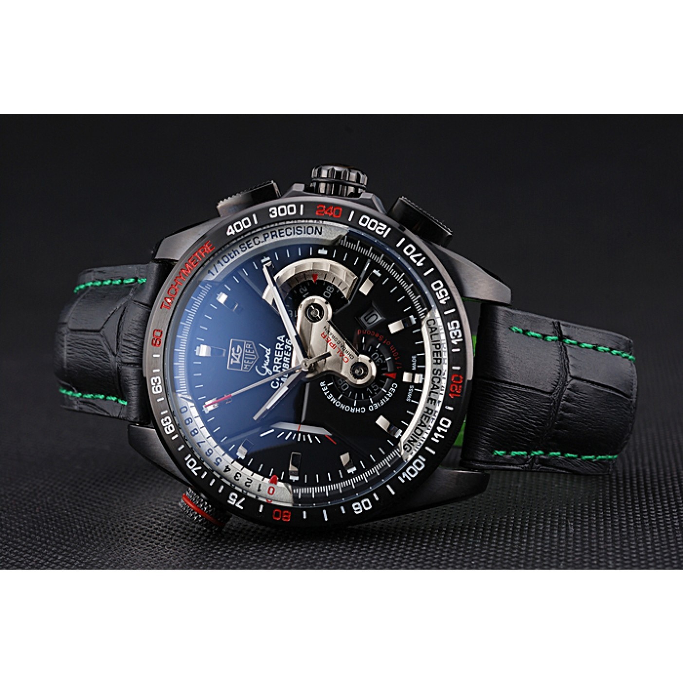 MiroTime Tag Heuer Carrera Black Stainless Steel Case Black Dial 98247
