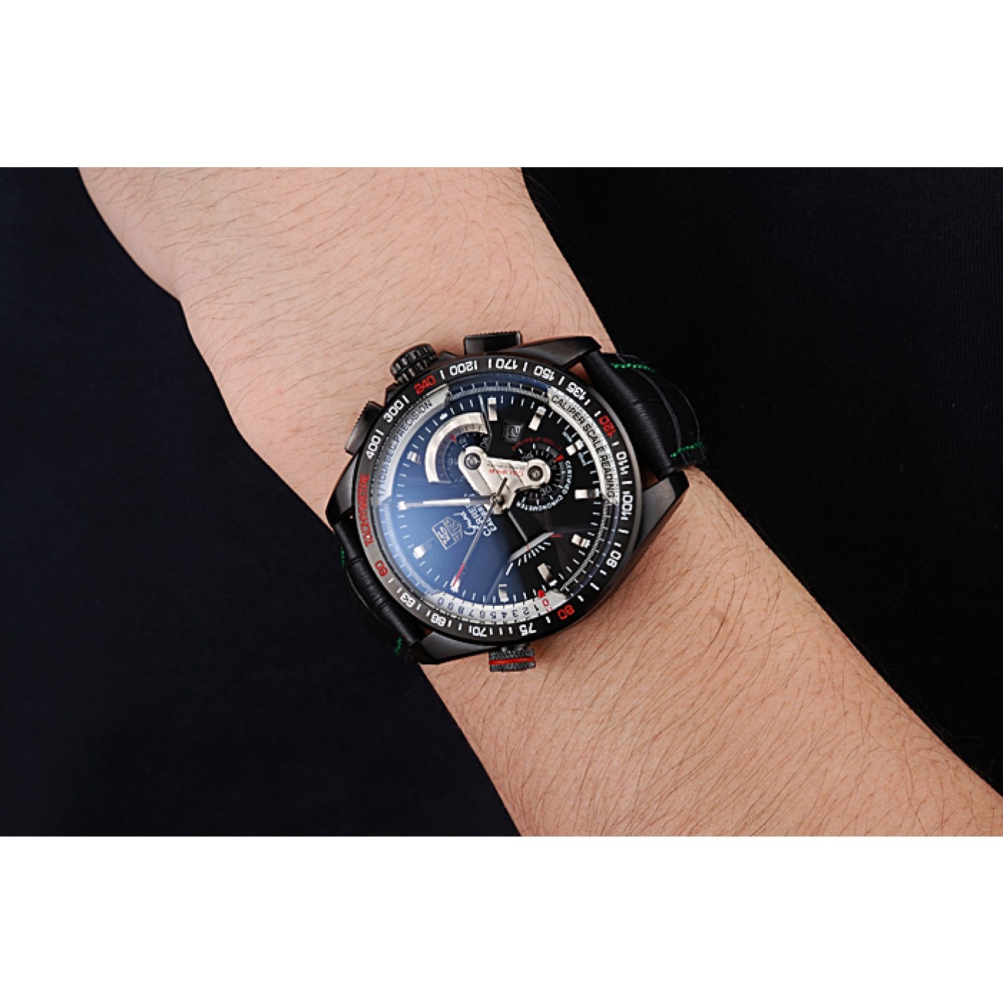 MiroTime Tag Heuer Carrera Black Stainless Steel Case Black Dial 98247