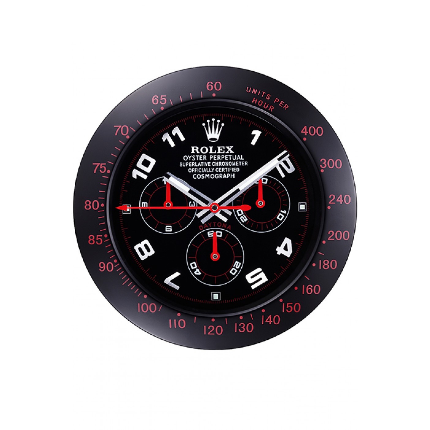 MiroTime Rolex Daytona Cosmograph Wall Clock Black-Red 621908