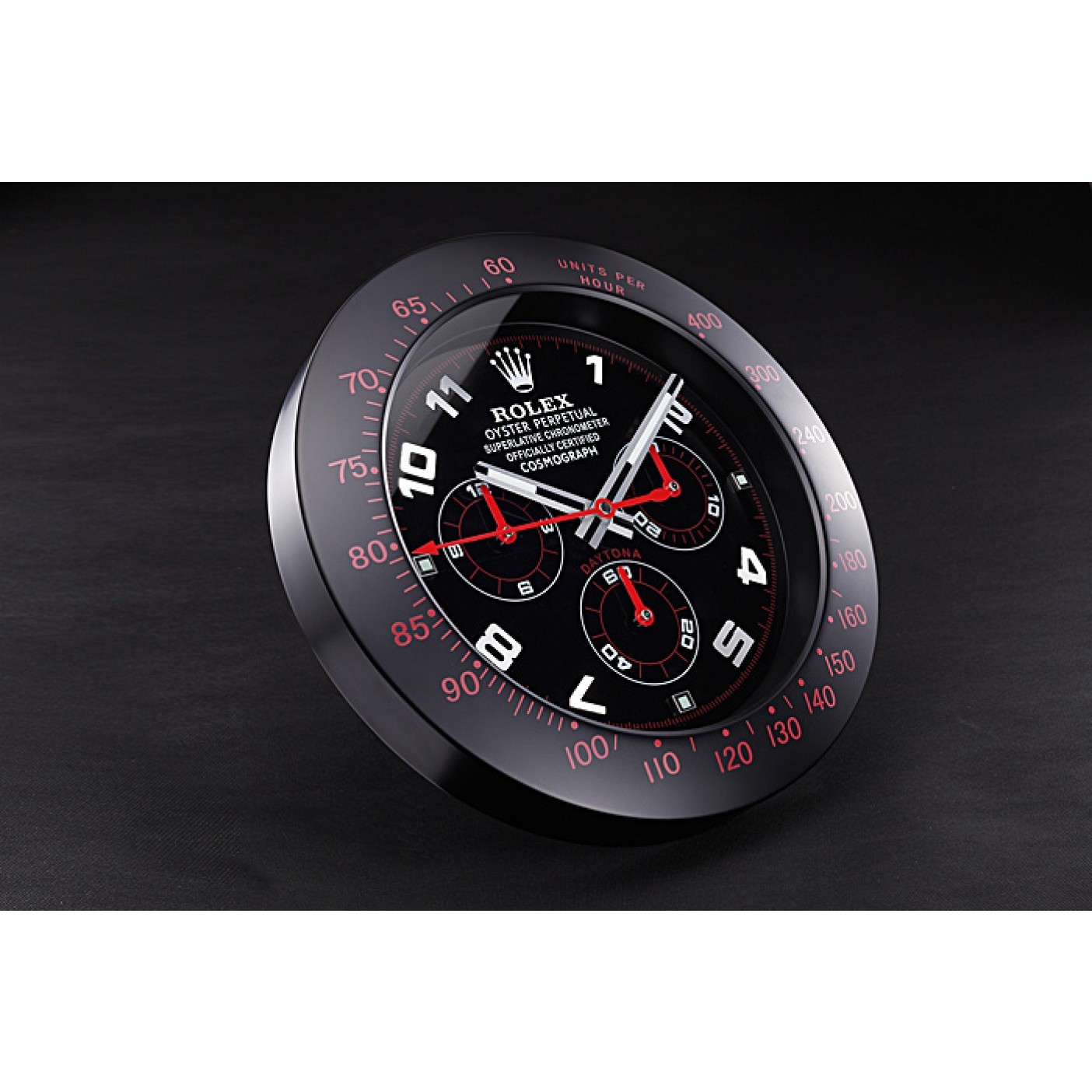 MiroTime Rolex Daytona Cosmograph Wall Clock Black-Red 621908