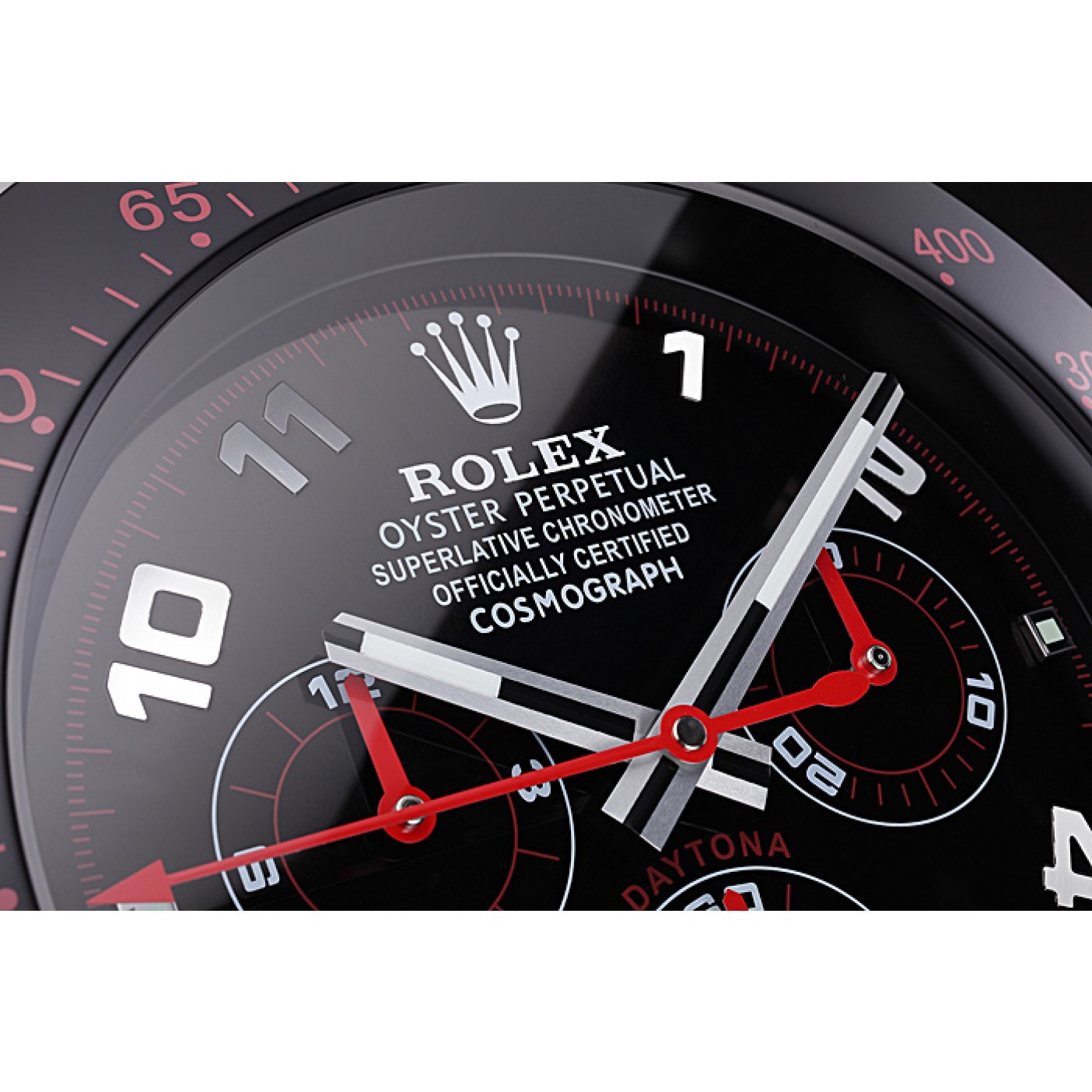 MiroTime Rolex Daytona Cosmograph Wall Clock Black-Red 621908