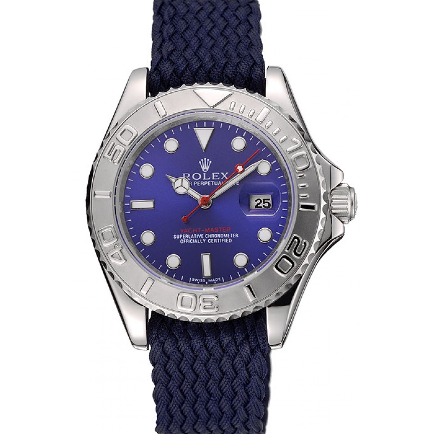 MiroTime Rolex Yacht Master Blue Dial Blue Fabric Bracelet 1453868